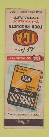 Matchbook Cover - IGA Grocery Soap Grains WEAR