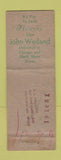 Matchbook Cover - John Weiland Florist Evanston IL WORN