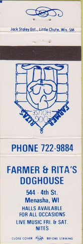 Matchbook Cover - Farmer Rita's Doghouse Menasha WI