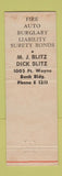 Matchbook Cover - Blitz Insurance 60th Fort Wayne? WEAR