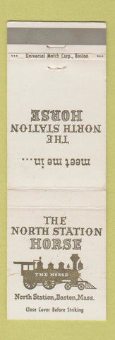Matchbook Cover - North Station Horse Boston MA train WEAR
