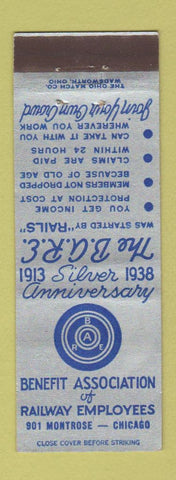Matchbook Cover - Benefit Association Railway Employees Chicago IL