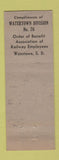 Matchbook Cover - Benefit Association Railway Employees Chicago IL