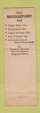 Matchbook Cover - Brass Bridgeport Copper Water Tube CT?