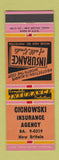 Matchbook Cover - Cichowski Insurance Agency New Britain CT