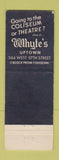 Matchbook Cover - Whyte's Restaurants New York City WEAR