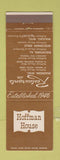 Matchbook Cover - Hoffman House Madison Wisconsin Dells Wausau WI Rockford IL