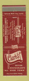 Matchbook Cover - Clark's Restaurants Seattle WA