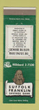Matchbook Cover - Suffolk Franklin Savings Bank Boston MA Benjamin