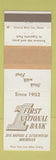 Matchbook Cover - 1st National Bank Big Rapids Stanwood MI WEAR
