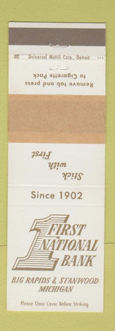 Matchbook Cover - 1st National Bank Big Rapids Stanwood MI WEAR