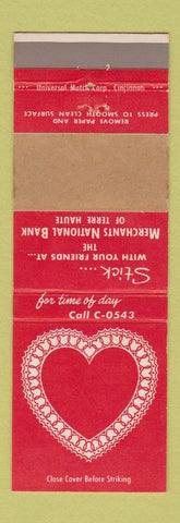 Matchbook Cover - Merchants National Bank Terre Haute IN WEAR