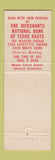 Matchbook Cover - Merchants National Bank Terre Haute IN WEAR