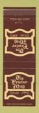 Matchbook Cover - The Pewter Mug Cleveland Pittsburgh Columbus Akron Dayton
