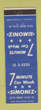 Matchbook Cover - Simoniz Car Wash