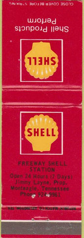 Matchbook Cover - Shell Oil Gas Monteagle TN