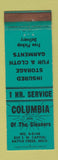 Matchbook Cover - Columbia Cleaners Battle Creek MI WEAR