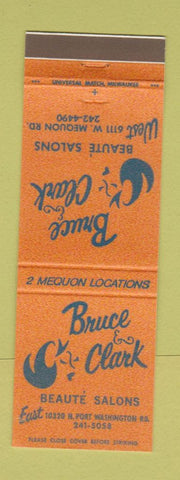 Matchbook Cover - Bruce & Clark Beauty Salon Thiensville WI