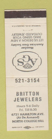 Matchbook Cover - Britton Jewelry