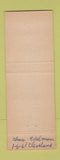Matchbook Cover - Horton's Laundry Dry Cleaners Sanitone Cleveland OH