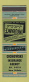 Matchbook Cover - Cichowski Insurance Agency New Britain CT