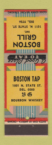 Matchbook Cover - Boston Grill Chicago IL