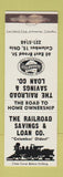Matchbook Cover - Railroad Savings and Loan Columbus OH WORN