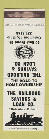 Matchbook Cover - Railroad Savings and Loan Columbus OH WORN