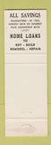 Matchbook Cover - Railroad Savings and Loan Columbus OH WORN