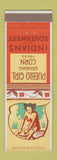 Matchbook Cover - Pueblo Indian Grinding Corn girlie Mesa Verde Mancos Colorado