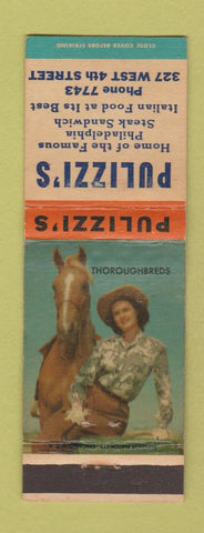 Matchbook Cover - Pulizzi's Restaurant Italian WORN