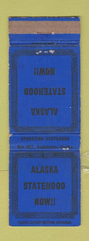 Matchbook Cover - Alaska Statehood Anchorage AK WEAR