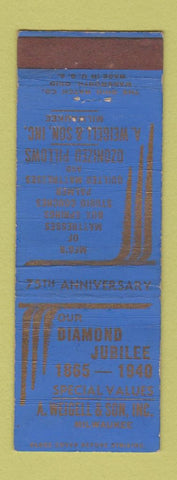 Matchbook Cover - A Weigell and Son Milwaukee WI mattresses 1940 WEAR