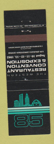 Matchbook Cover - Western Restaurant Expo Convention Los Angeles CA 1985