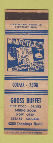 Matchbook Cover - Gross Buffet St Louis MO
