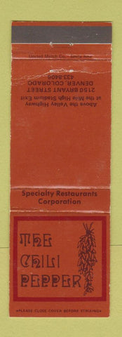 Matchbook Cover - The Chili Pepper Denver Colorado WEAR