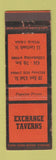 Matchbook Cover - Exchange Taverns New York City WEAR
