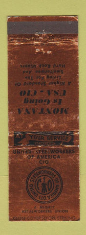 Matchbook Cover - United Steelworkers of America Union MT WEAR