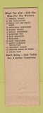 Matchbook Cover - United Steelworkers of America Union MT WEAR