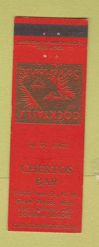 Matchbook Cover - Chertos Bar Grand Rapids MI