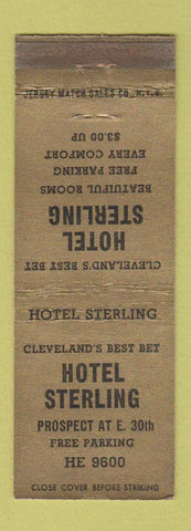 Matchbook Cover - Hotel Sterling Cleveland OH WEAR