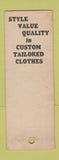 Matchbook Cover - Merchant Tailoring Men's Clothes SAMPLE