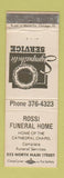 Matchbook Cover - Rossi Fuenral Home WEAR
