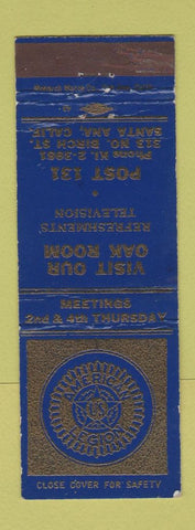 Matchbook Cover - American Legion Santa Ana CA
