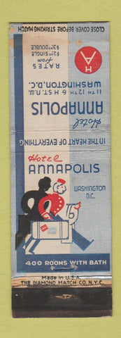 Matchbook Cover - Hotel Annapolis Washington DC bellhop WEAR
