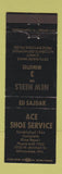 Matchbook Cover - Ace Shoe Service repair Milwaukee WI