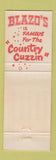 Matchbook Cover - Blazo's Restaurant Dearborn MI WEAR