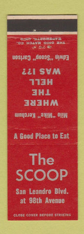 Matchbook Cover - The Scoop Restaurant