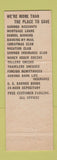 Matchbook Cover - Waterbury Savings Bank CT