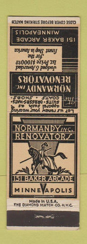 Matchbook Cover - Normandy Renovators Minneapolis MN clothing repair